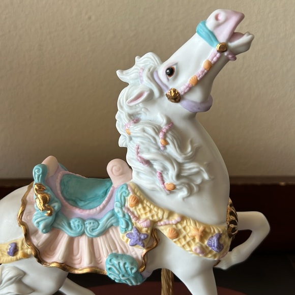 Vtg Lenox Carousel Nautical Horse Hand Painted Porcelain Collectible Figurine - Picture 4 of 14